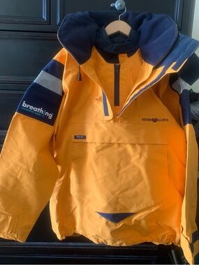 Henri Lloyd Yellow and Navy Gore-Tex Off Shore Sailing Jacket